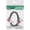 Cabo de áudio InLine 2x RCA macho/macho angular 1,2 m preto 89929 Intos