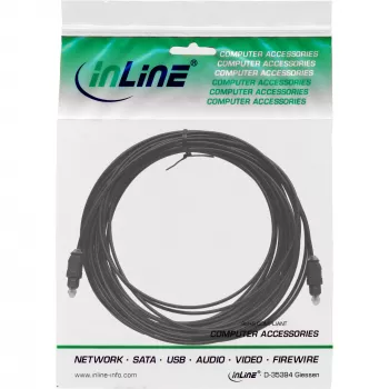 Cabo de áudio ótico Toslink ficha/ficha 0,5 m InLine 89926