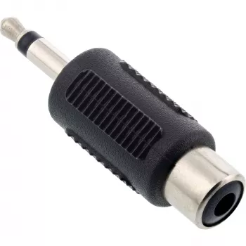 Adaptador de áudio InLine ficha 3,5 mm / 1x conector fêmea RCA mono