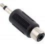 Adaptador de áudio InLine ficha 3,5 mm / 1x conector fêmea RCA mono