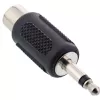 Adaptador de áudio InLine ficha 3,5 mm / 1x conector fêmea RCA mono
