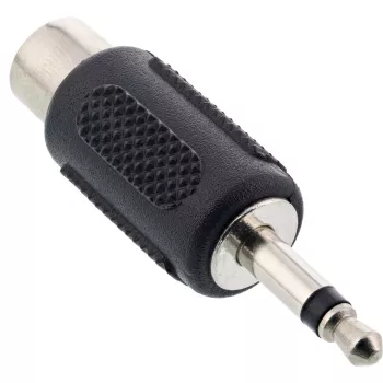 Adaptador de áudio InLine ficha 3,5 mm / 1x conector fêmea RCA mono