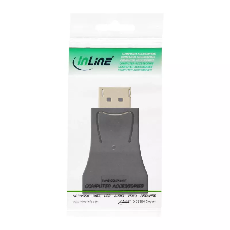 Conversor DisplayPort InLine, ficha DisplayPort / conector fêmea VGA, FullHD/60Hz