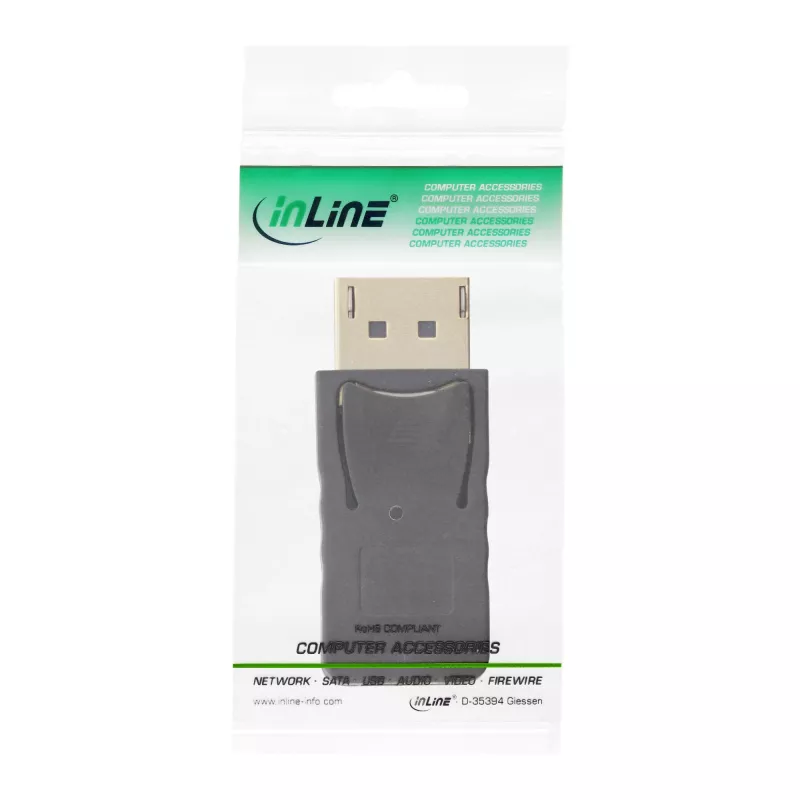 Adaptador DisplayPort InLine, macho DisplayPort / fêmea Mini DisplayPort, 4K/60Hz
