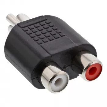 Adaptador de áudio InLine ficha RCA / 2x conector fêmea RCA 99310