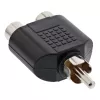 Adaptador de áudio InLine ficha RCA / 2x conector fêmea RCA 99310