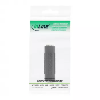Adaptador de áudio conector fêmea/conector fêmea 3,5 mm estéreo InLine 99306