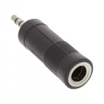 Adaptador de áudio InLine ficha 3,5 mm / conector fêmea jack 6,3 mm estéreo