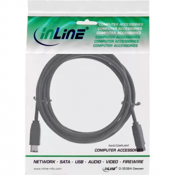 Cabo FireWire 400 para 800 InLine 36905 5m ficha/ficha preto