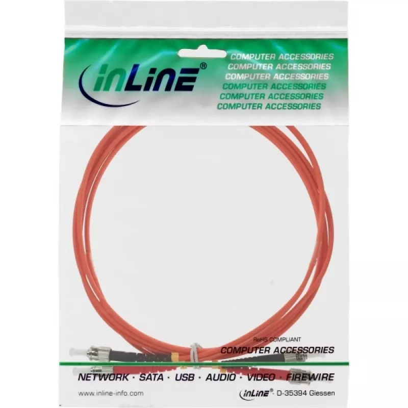 Cabo de fibra ótica duplex InLine ST/ST 50/125µm OM2 2m