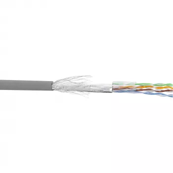 Cabo de rede InLine SF/UTP Cat.5e AWG26 CCA PVC cinzento 100m
