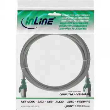 Cabo de rede crossover PC a PC InLine SF/UTP Cat.5e cinzento 1 m