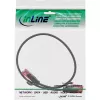 Cabo de rede fino InLine, U/UTP, Cat.6, preto, 0,3m