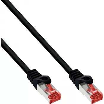 Cabo de ligação direta PC a PC crossover InLine S/FTP Cat.6 preto 10 m