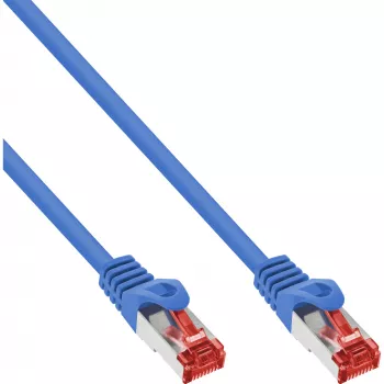 Cabo de rede patch InLine S/FTP PiMF Cat.6 250MHz PVC cobre azul 20m