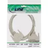 Cabo serial InLine, moldado, DB25 macho/macho, direto, cinzento, 2 m