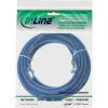 Cabo de rede patch InLine S/FTP PiMF Cat.6A sem halogéneos 500 MHz azul 15 m