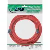 Cabo de rede patch InLine S/FTP PiMF Cat.6A sem halogéneos 500MHz vermelho 15m
