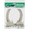 Cabo de extensão serial InLine, moldado DB37 macho / fêmea, direto, cinzento, 2 m