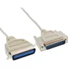 Cabo de impressora InLine bidirecional 25 pinos D-Sub para 36 pinos Centronics 2 m