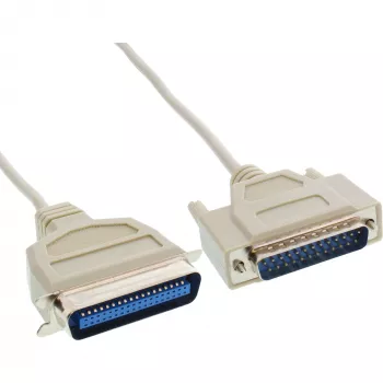 Cabo de impressora InLine bidirecional 25 pinos D-Sub para 36 pinos Centronics 2 m