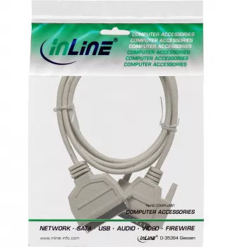 Cabo de impressora InLine bidirecional 25 pinos D-Sub para 36 pinos Centronics 2 m