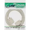 Cabo null modem InLine DB9 fêmea/fêmea moldado 3 m bege