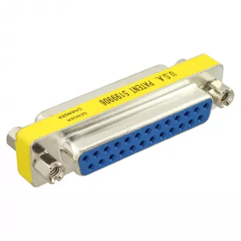 Mini adaptador InLine Sub-D 25 pinos fêmea para fêmea