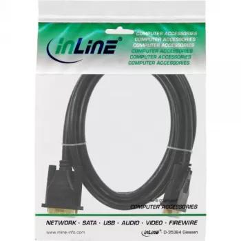 Cabo DVI-D InLine, Premium, 24+1 M/M, Dual Link, banhado a ouro, 3 m