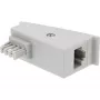 Adaptador TAE-F DSL InLine, ficha TAE-F / conector fêmea RJ45, 8P2C para Fritzbox, cinzento