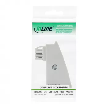 Adaptador TAE-F DSL InLine, ficha TAE-F / conector fêmea RJ45, 8P2C para Fritzbox, cinzento