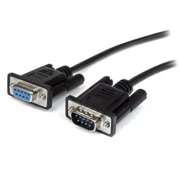 Cabo de extensão série DB9 RS232 de 0,5 m preto StarTech.com – M/F
