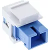 Adaptador de fibra ótica keystone snap-in InLine SC–SC simplex SM com casquilho cerâmico, plano, branco