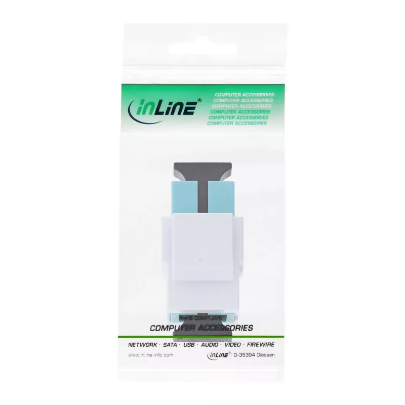 Adaptador keystone snap-in de fibra ótica InLine 89988F
