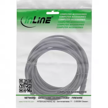 Cabo de extensão DC InLine, ficha/conector fêmea DC 5,5x2,1mm, AWG 18, preto 3m