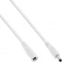 Cabo de extensão DC InLine, ficha/conector fêmea DC 4,0x1,7mm, AWG 18, branco 0,5m