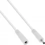 Cabo de extensão DC InLine, ficha/conector fêmea DC 3,5x1,35mm, AWG 18, branco 1m