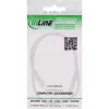 Cabo de extensão DC InLine, ficha/conector fêmea DC 3,5x1,35mm, AWG 18, branco 1m