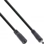 Cabo de extensão DC InLine, ficha/conector fêmea DC 3,5x1,35mm, AWG 18, preto 1m