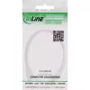 Cabo de extensão DC InLine, ficha/conector fêmea DC 5,5x2,5mm, AWG 18, branco 3m