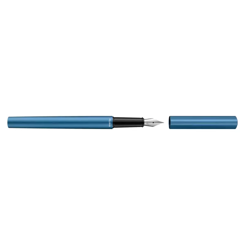 Caneta de tinta permanente Pelikan 823609 sistema de cartuchos azul petróleo