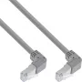 Cabo de rede InLine com ambas as extremidades em ângulo, S/FTP (PiMf), Cat.6, 250 MHz, PVC, cobre, cinzento, 1,1 m