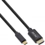Cabo de vídeo USB InLine, ficha USB-C para ficha HDMI, 5 m, 5 m, USB Type-C, HDMI, macho, macho, reto