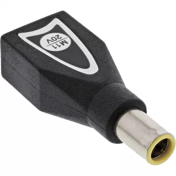 Ficha com interruptor InLine M11 (20V) para fonte de alimentação universal 90W / 120W preto
