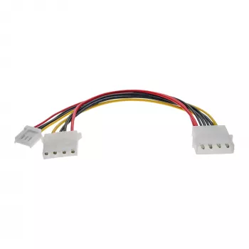 Cabo de alimentação interno em Y InLine 1x Molex 5,25 polegadas / 1x Molex 5,25 polegadas + 1x Floppy 3,5 polegadas