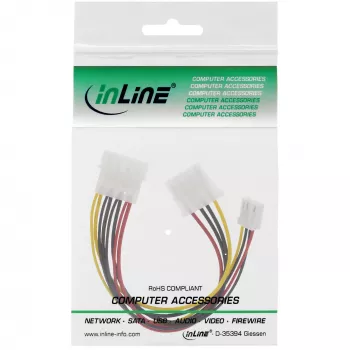 Cabo de alimentação interno em Y InLine 1x Molex 5,25 polegadas / 1x Molex 5,25 polegadas + 1x Floppy 3,5 polegadas