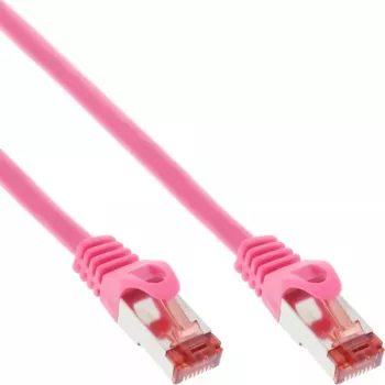 Cabo de rede InLine S/FTP PiMF Cat.6 250MHz PVC cobre rosa 20m