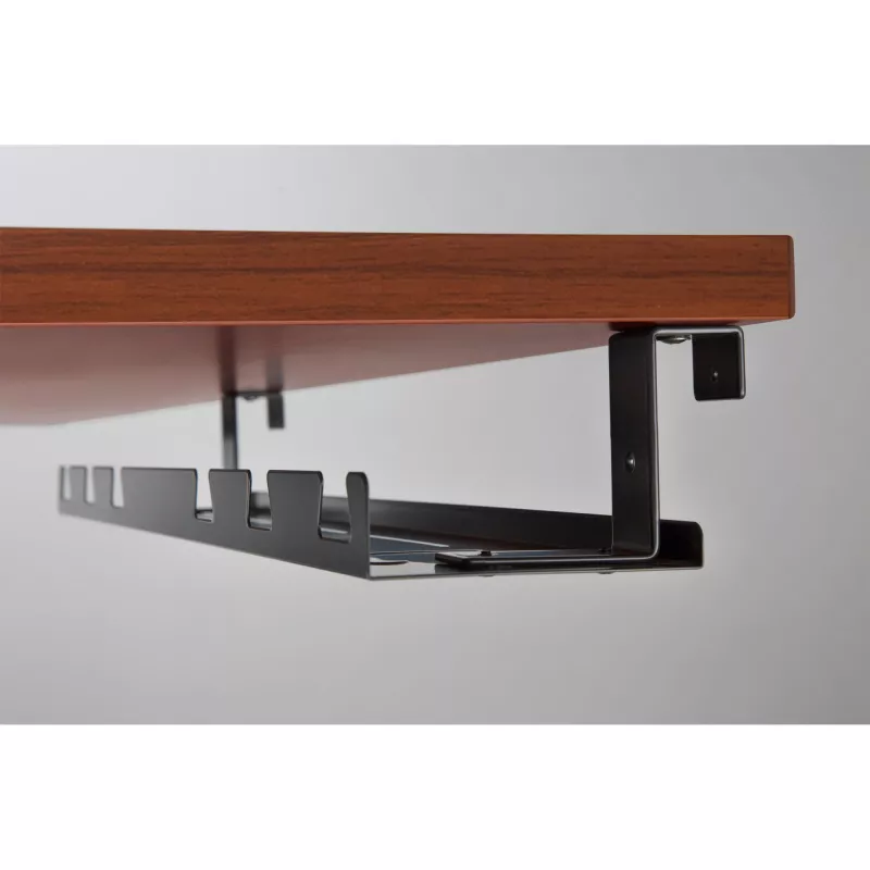 Bandeja/suporte para cabos para montagem sob a mesa InLine 131×590×74 mm, preto