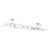 Bandeja/suporte para cabos para montagem sob a mesa InLine 131×590×74 mm, preto