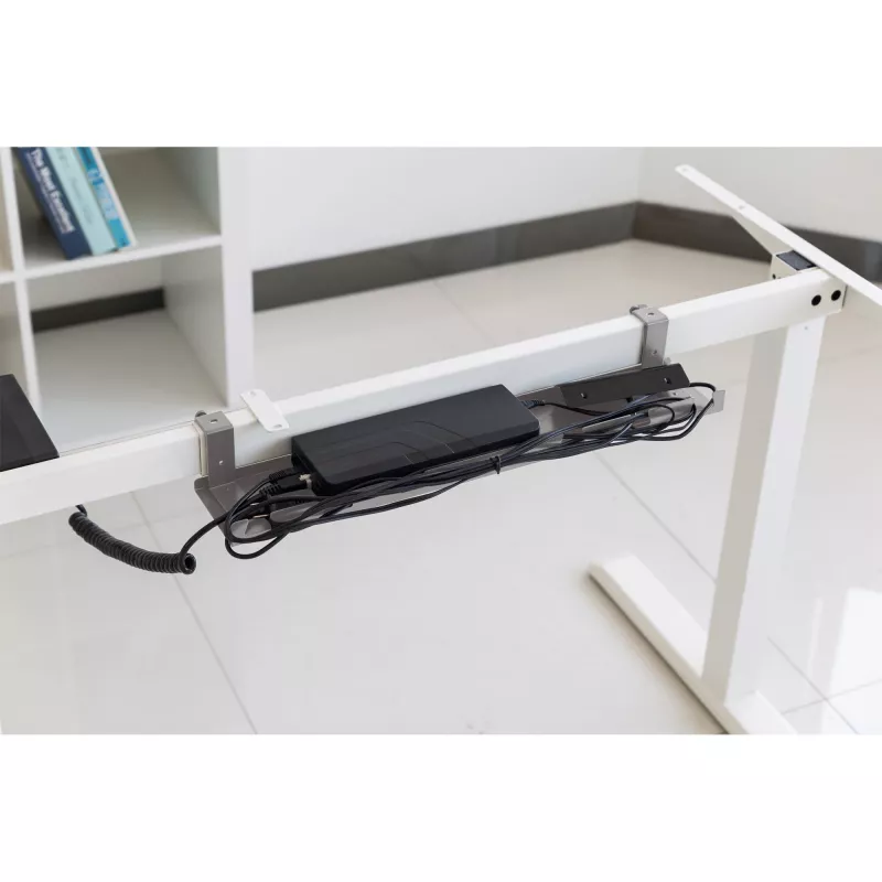 Bandeja para cabos para montagem sob a mesa InLine 131×590×74 mm cinzento